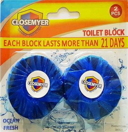 Picture of CLOSEMYER TOILET CLN BLOCKS BLUE REFILL  2`s