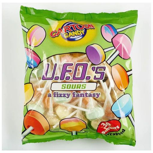 Picture of CANDY ANDY UFO`S SOUR UNWRAPPED  30`s