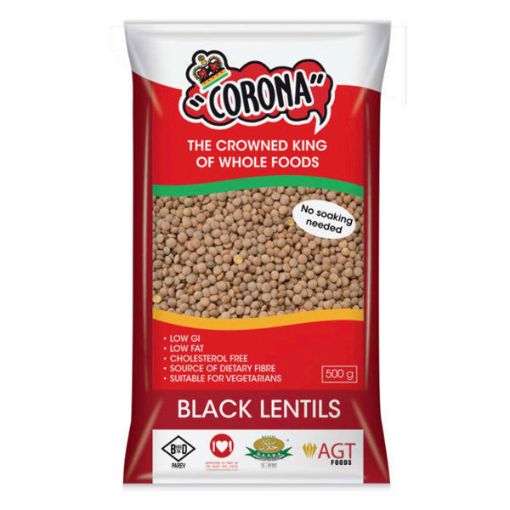 Picture of CORONA WHOLE BLACK LENTILS  500g