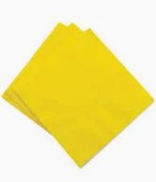 Picture of SOLID YELLOW SERVIETTES 20`s