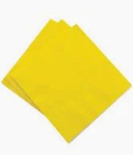 Picture of SOLID YELLOW SERVIETTES 20`s