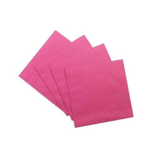 Picture of SOLID PINK SERVIETTIES 20`s