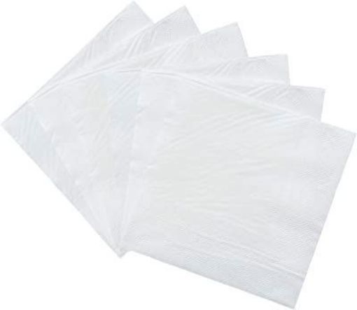 Picture of SOLID COLOUR  SERVIETTS WHITE 20`s