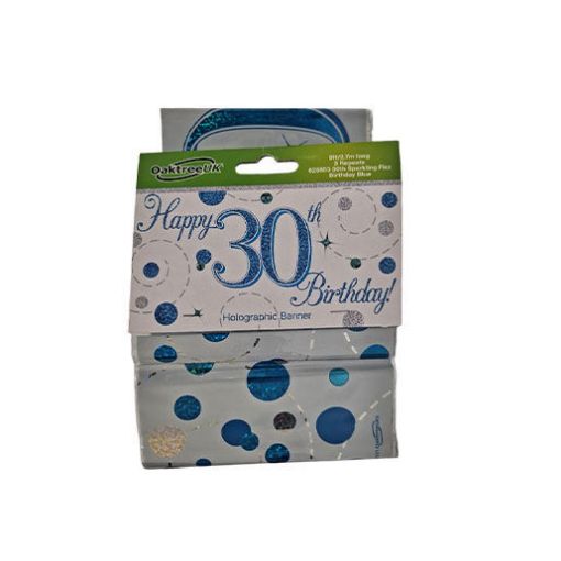 Picture of 18 INCH FOIL MARBLE BLUE 30TH