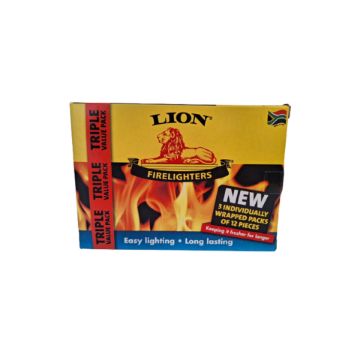 Picture of LION FIRELIGHTERS TRIPLE PACK X12 3`s