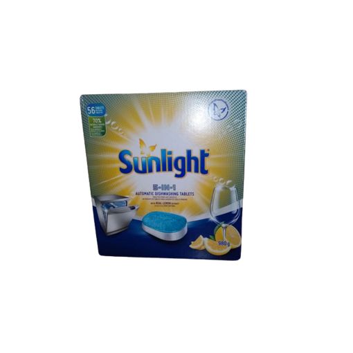 Picture of SUNLIGHT DISHWASH AUTO 5IN1 TABLETS LEMON 56`S  980g
