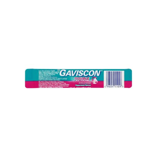 Picture of GAVISCON LIQUID DOUBLE ACTION PEPPERMINT SACHETS  10ml