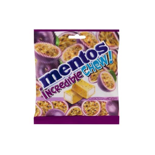 Picture of MENTOS BAG CHEWS PASSION FRUIT  72g