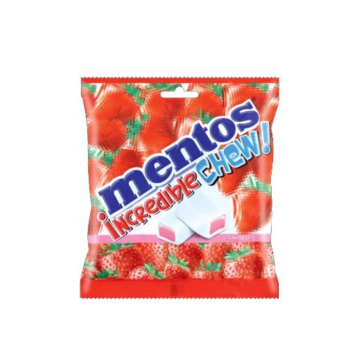 Picture of MENTOS BAG CHEWS STRAWBERRY  72g