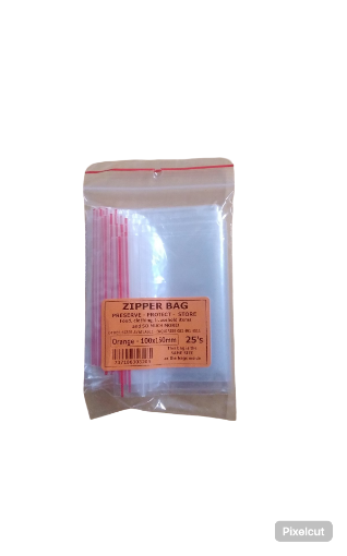 Picture of ZIPPER BAGS 100X150MM ORANGE  25`s