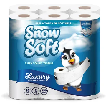 Picture of SNOWSOFT LUXURY TOILET ROLLS 2PLY 18`s
