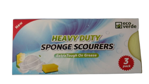 Picture of ECO VERDE SCOURERS SPONGES HEAVY DUTY 3`s