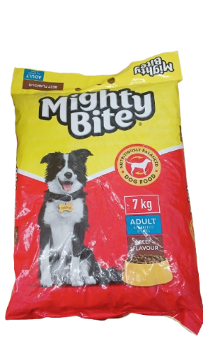 Picture of MIGHTY BITE DOG FOOD BEEF FLAVOUR 7kg