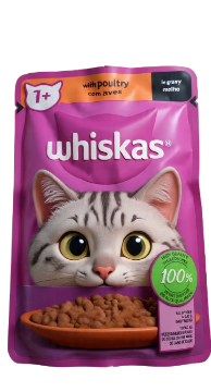 Picture of WHISKAS SINGLES POULTRY IN GRAVY 85g